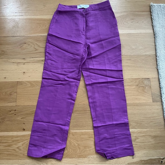 Nanette purple linen pants - Picture 3 of 5